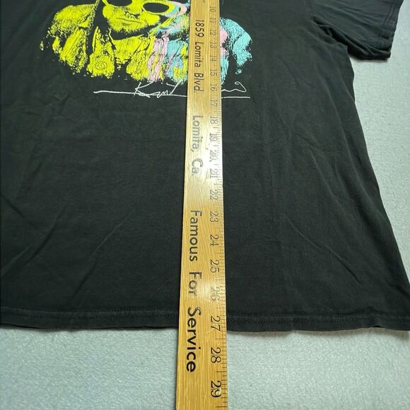Kurt Cobain Nirvana T-Shirt Men's Large Black Abstract - Picture 4 of 7